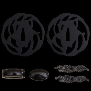 Windy Times - Iron Tsuba & Fittings (Koshira, Menuki, Fuchi) for Japanese Katana, Ninjato, Wakizashi, Tanto - Swords For Sale