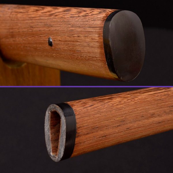 1060 Folded Steel Shirasaya Huali Wood Ninjato/Chokuto Sword