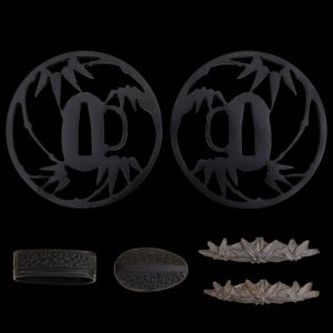 Trees on the Rise - Iron Tsuba & Fittings (Koshira, Menuki, Fuchi) for Japanese Katana, Ninjato, Wakizashi, Tanto - Swords For Sale