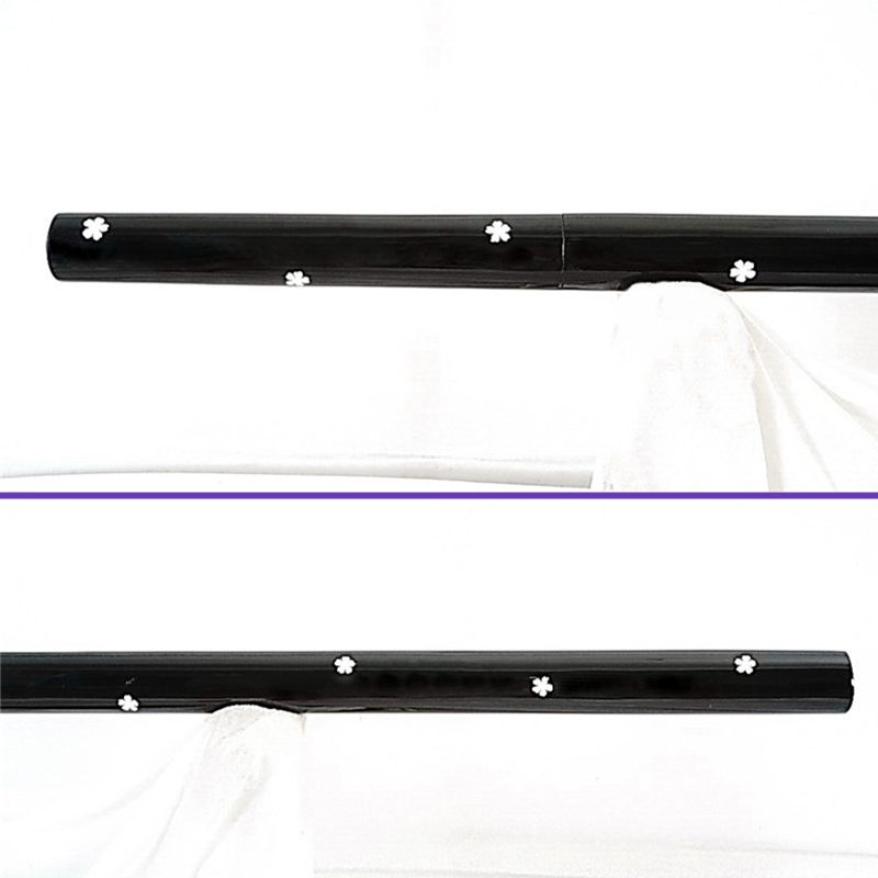-1095 High-Carbon Clay-Tempered Gunome Hamon Steel with Single Bo-Hi Blade - Ninja_Swords For Sale