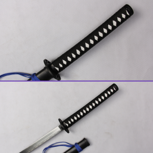 Same Ito - Yamatonokami Yasusada's sword from the Touken Ranbu Online Game: 1045 High-Carbon Steel w/ Black Saya, Black Rayon Handle & Zinc Alloy Tsuba & Fittings