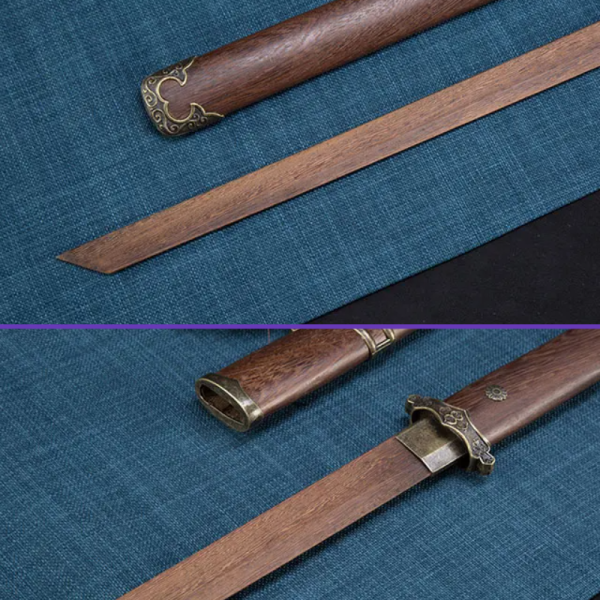 Hickory Fury Ninjato Shirasaya Sword Set - Rosewood